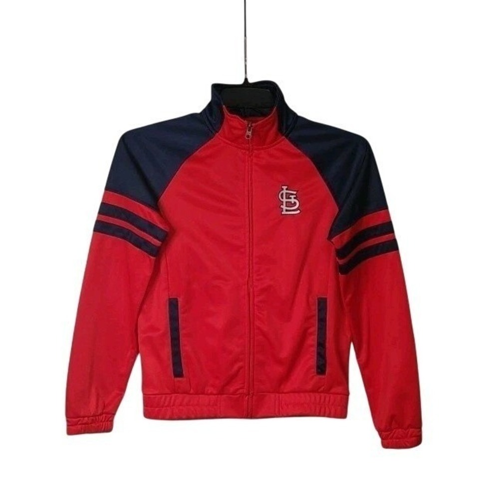 STL Cardinals Baseball Womens Jacket Small Pockets Full Zip Colorblock Fan Femin